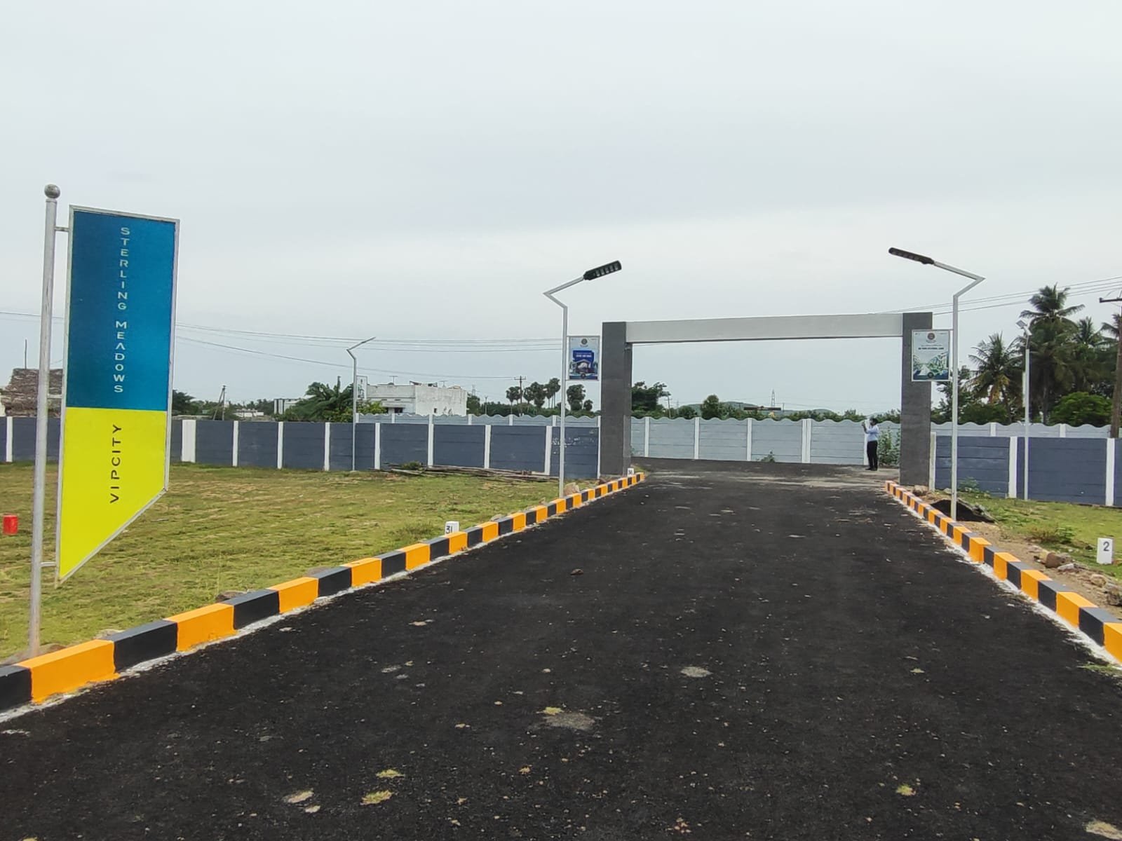 Sterling Meadows entrance road at Singaperumal Koil
