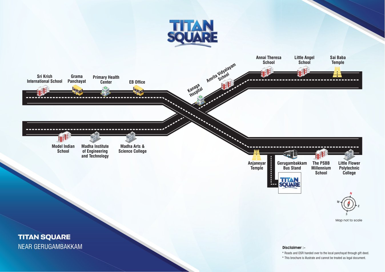 Titan Square route map