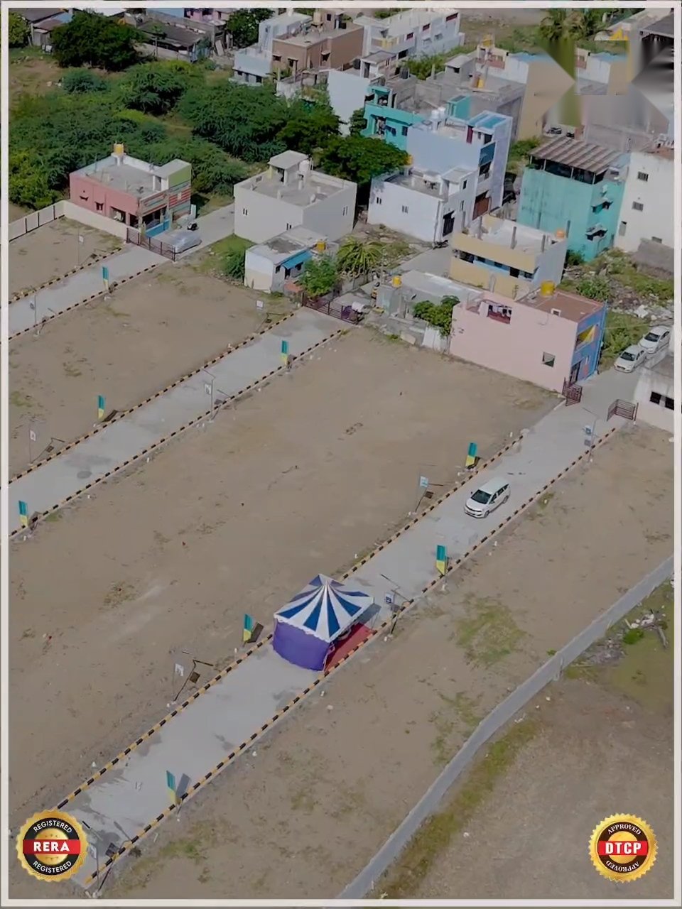 Aerial view of Titan Square at Gerugambakkam